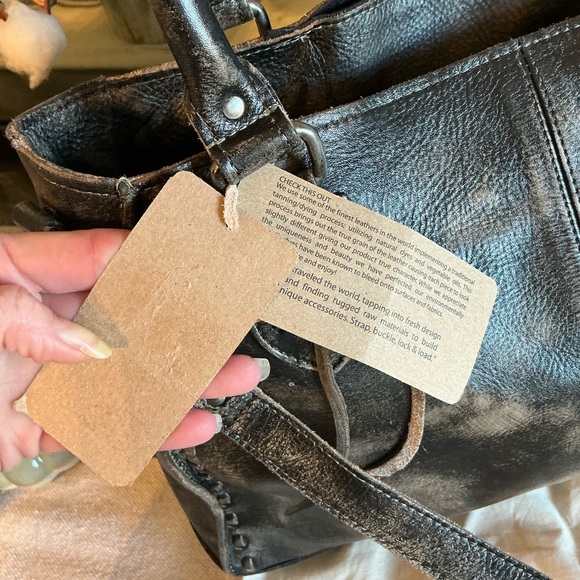 NWT Bed Stu Rockababy Satchel Shoulder Crossbody Black Hand Wash MSRP $270 - Picture 6 of 14